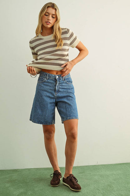 Striped Knit Top