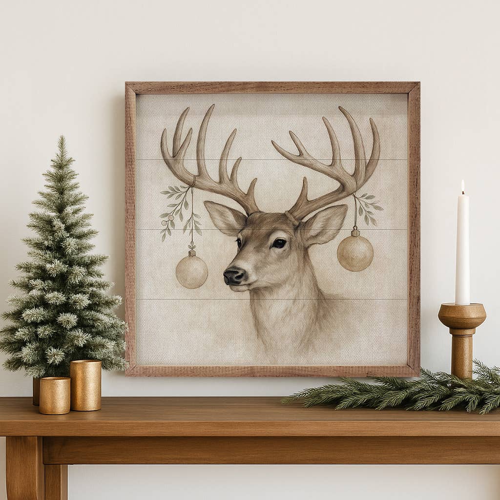 Holiday Deer Art Print
