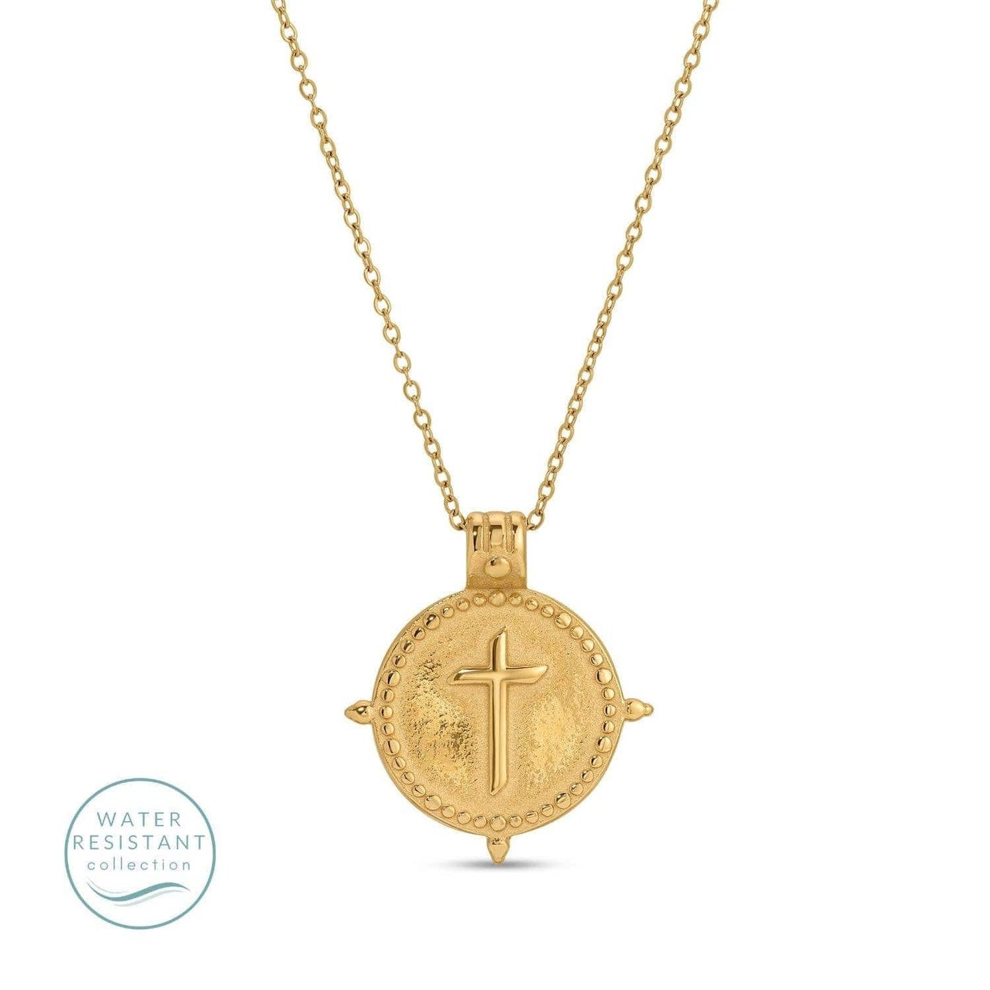 Vintage Vibe Cross Pendant - Water Resistant
