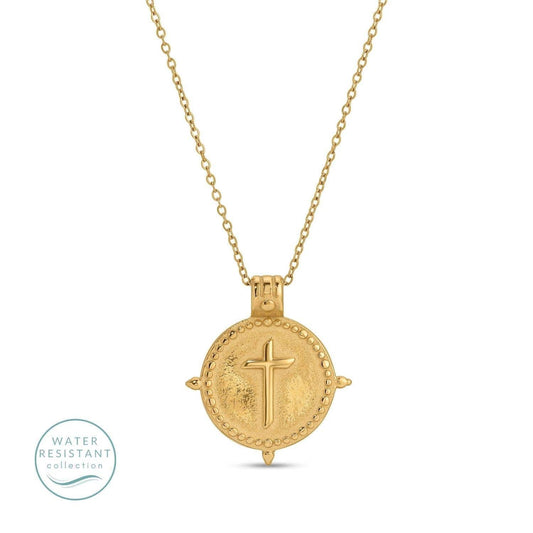Vintage Vibe Cross Pendant - Water Resistant
