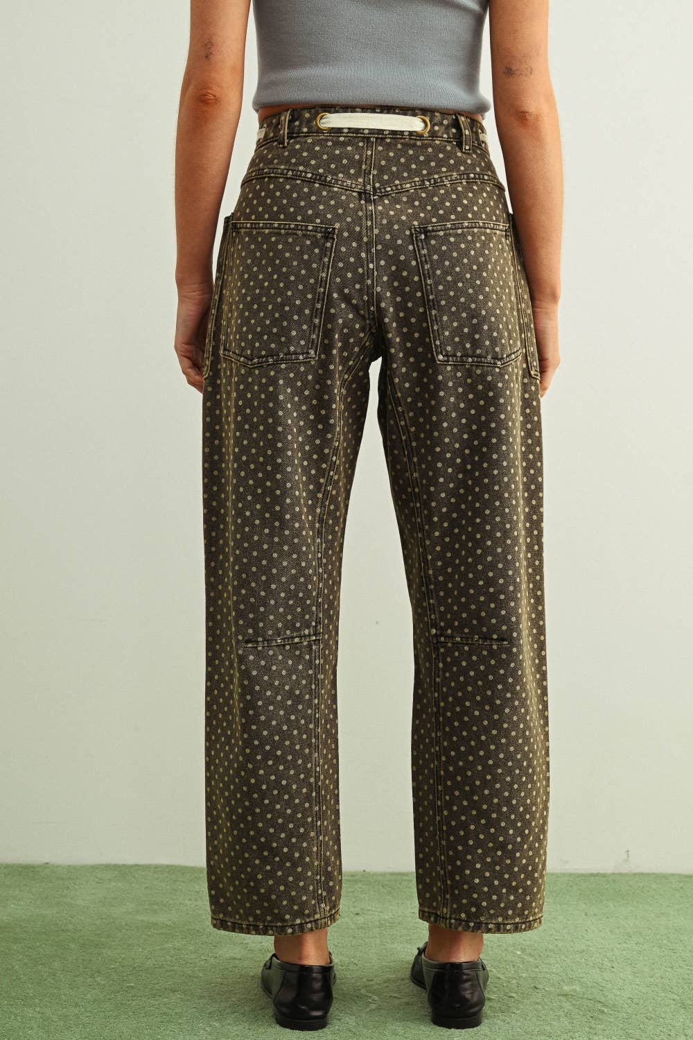 Polka Dot Barrel Pants