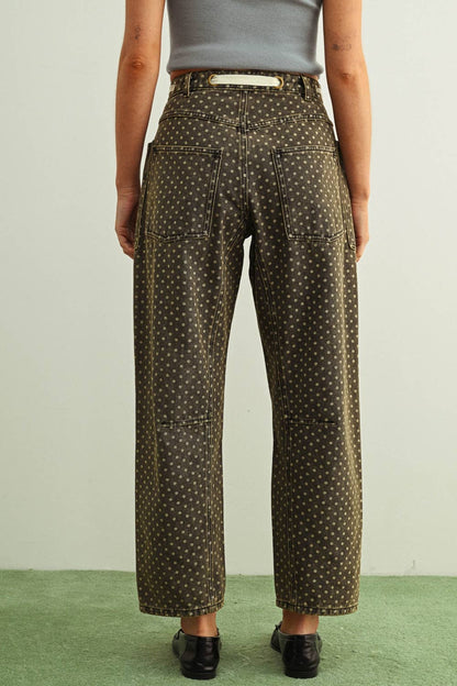 Polka Dot Barrel Pants
