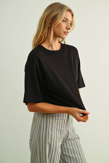 Short Sleeve Knitted Top