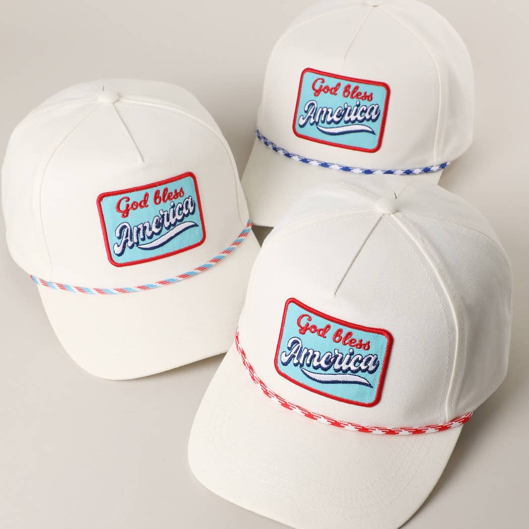**Pre-Order** God Bless America Embroidered Patch Trucker Hat