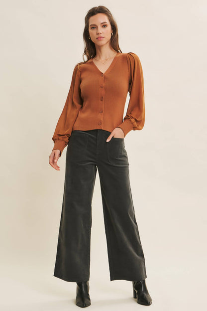 Cozy Chic Corduroy Wide-Leg Pants