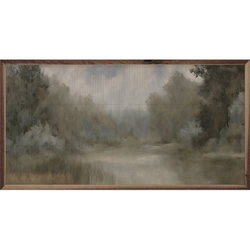 Foggy Lake And Trees