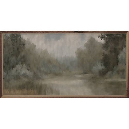 Foggy Lake And Trees