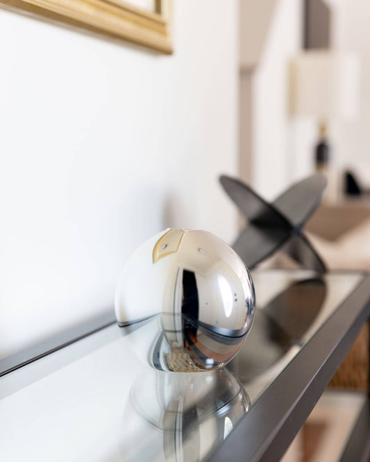 Neva Everlasting Vase, Silver Metallic Candle Holder