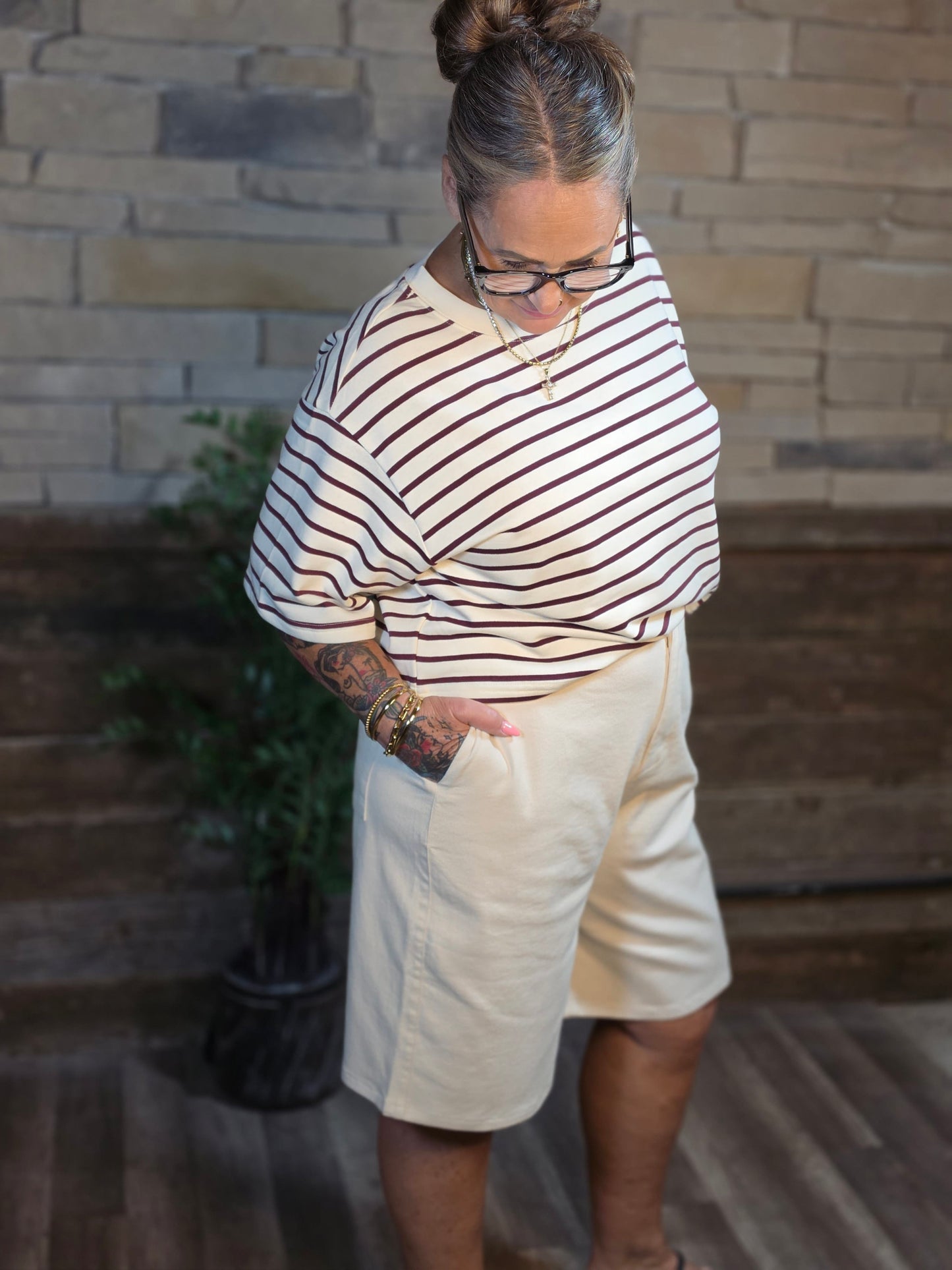 Contemporary Long Denim Shorts