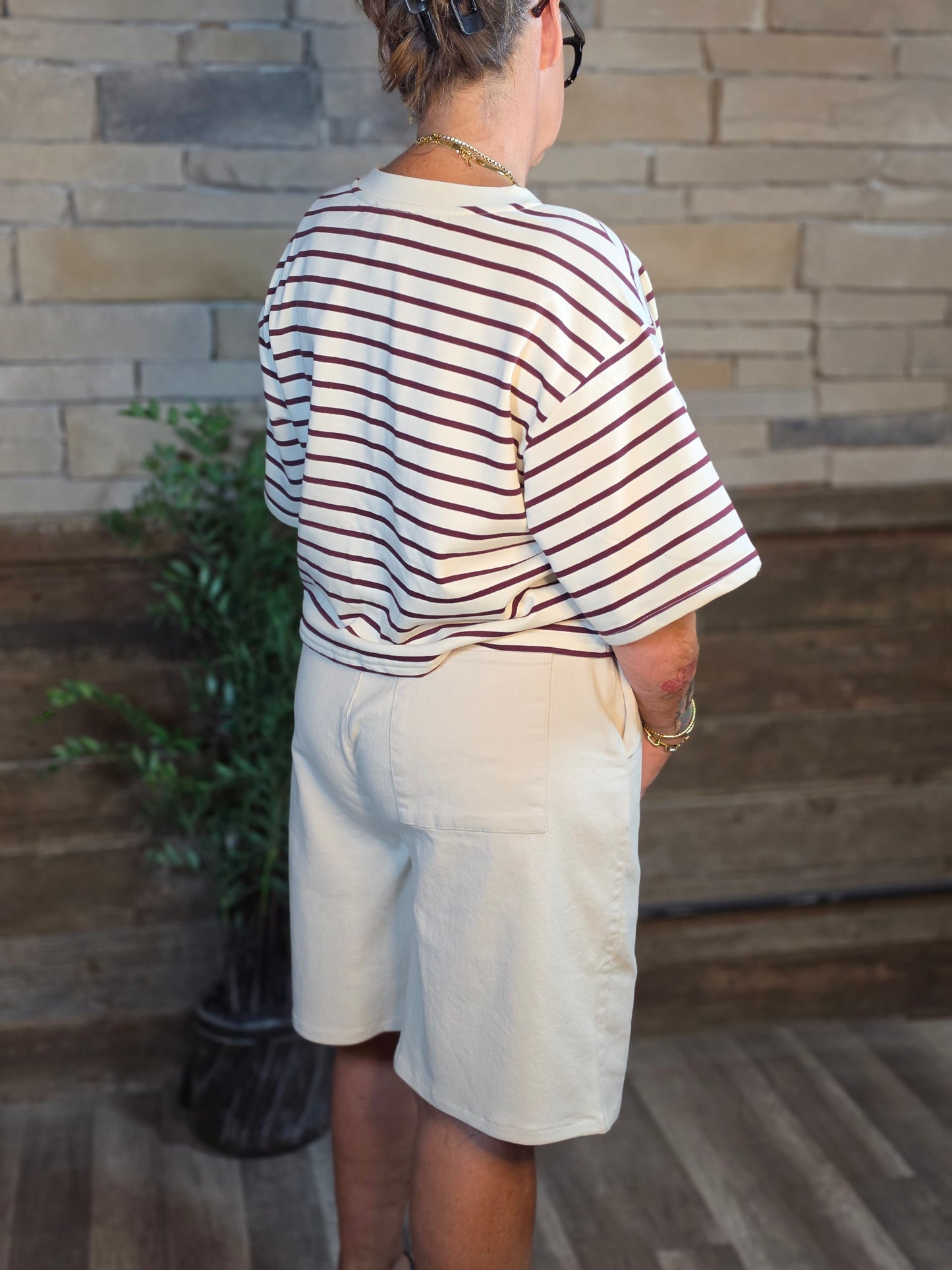 Contemporary Long Denim Shorts