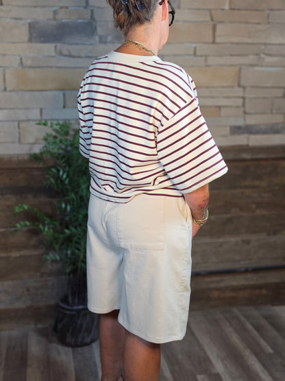 Contemporary Long Denim Shorts