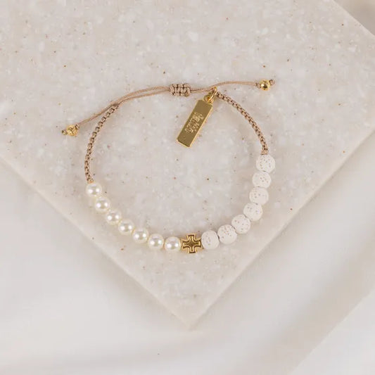Perfectly Imperfect For Her Bracelet - White and Gold