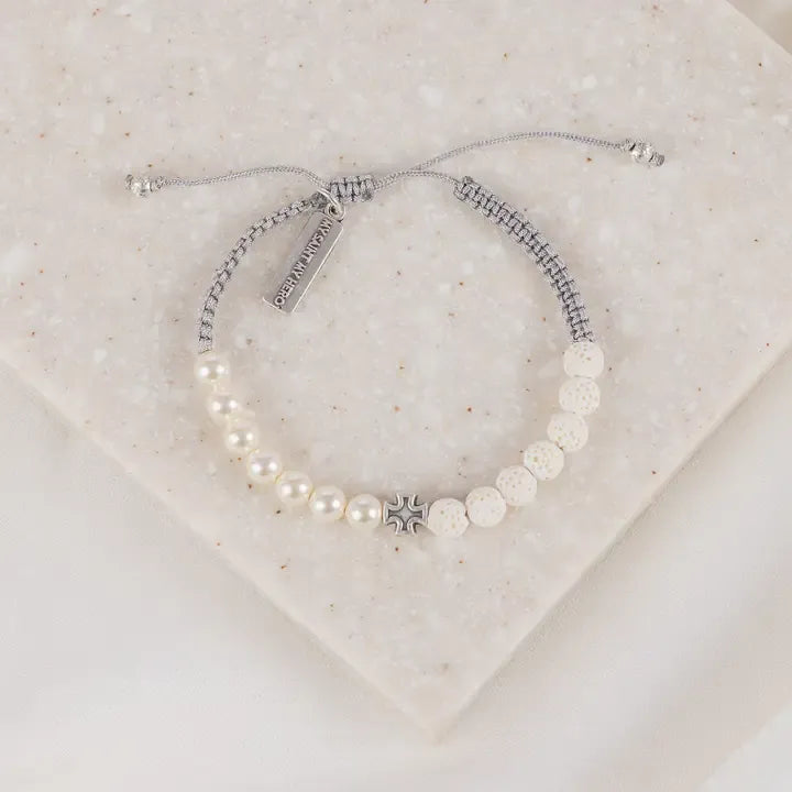 Perfectly Imperfect For Her Bracelet - White and Silver