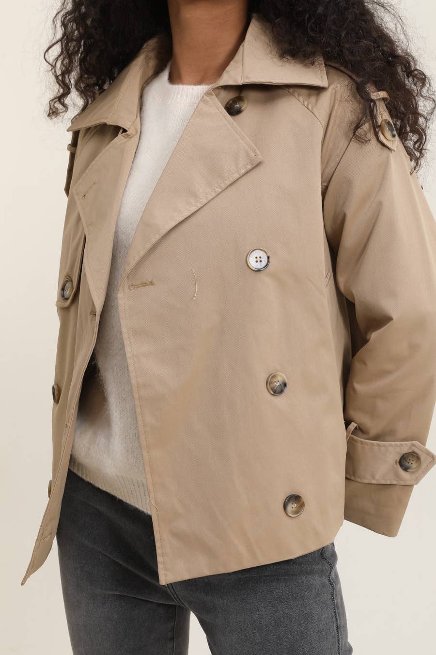 Cropped Trench Coat
