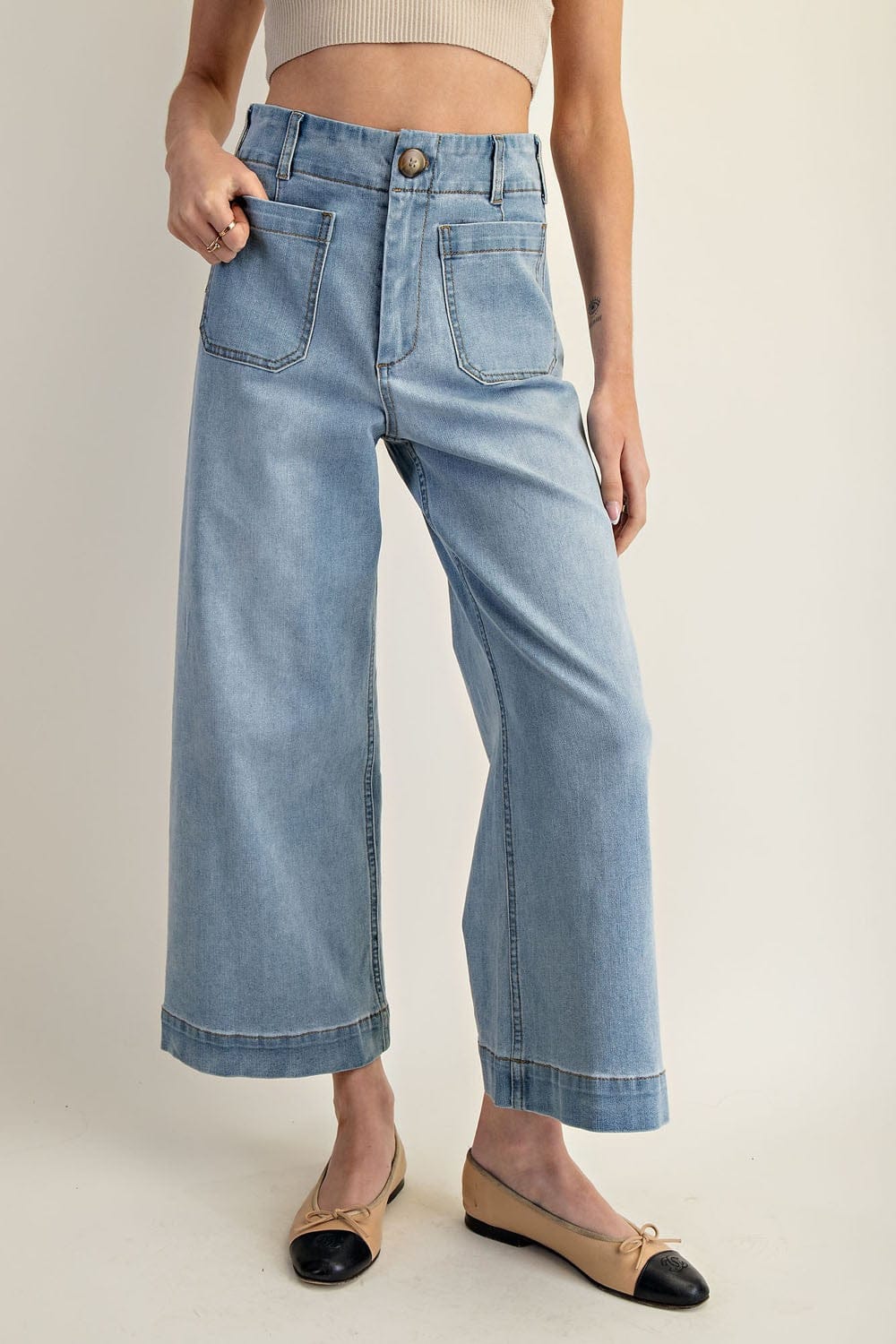 Straight Leg Denim Pants
