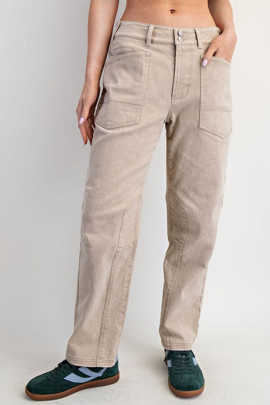 Mineral Wash Slim Fit Pants