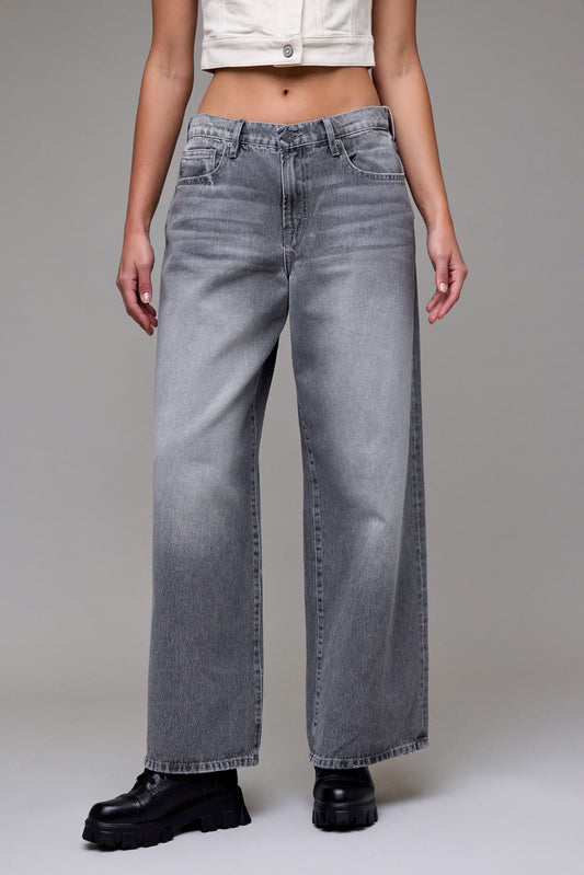 Gray Washed Oversized Baggy Jeans