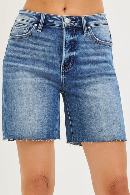Tummy Control High Rise Mid Length Shorts