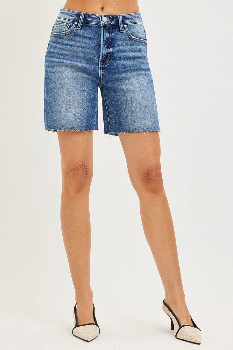 Tummy Control High Rise Mid Length Shorts
