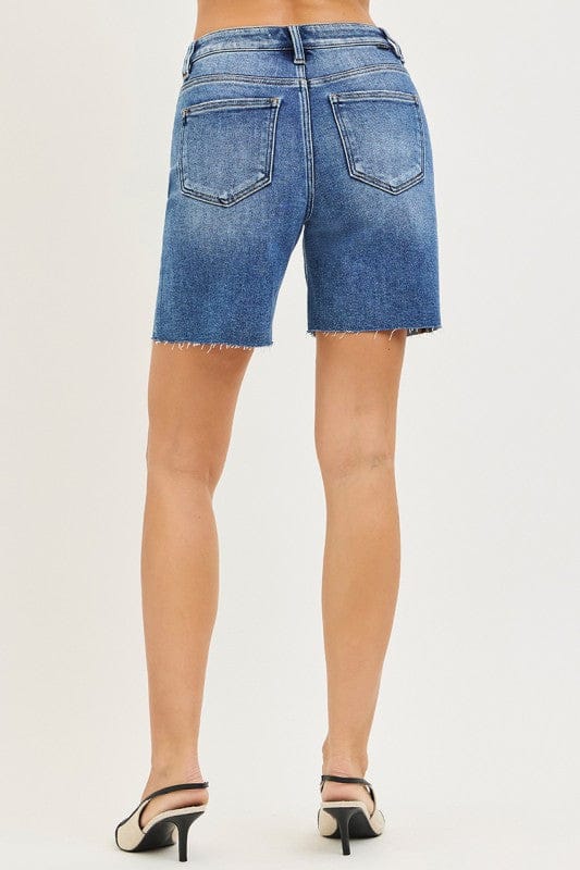 Tummy Control High Rise Mid Length Shorts