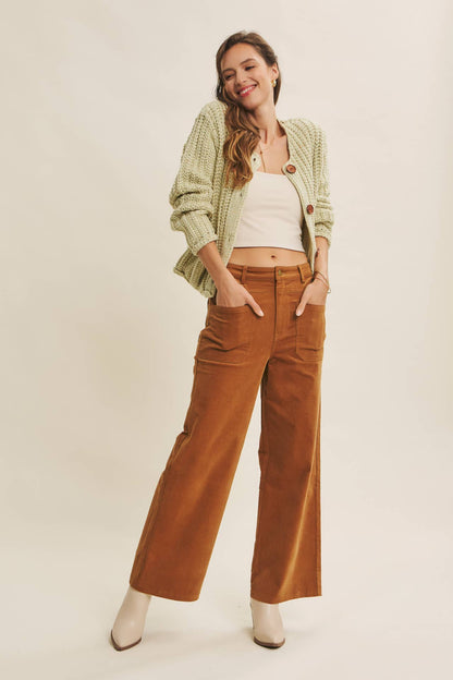 Cozy Chic Corduroy Wide-Leg Pants