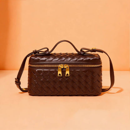 Handmade Woven Trendy Box Shoulder Bag_CWAB06123