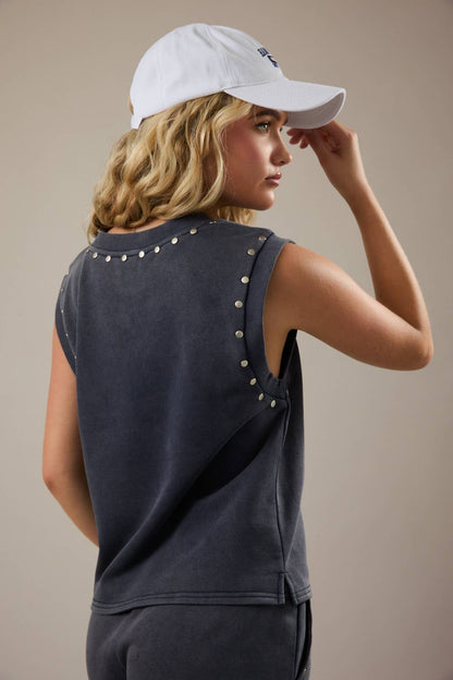 Studded Sleeveless Top