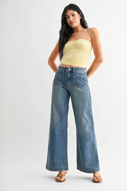 Micro Patch Pocket Wide Leg