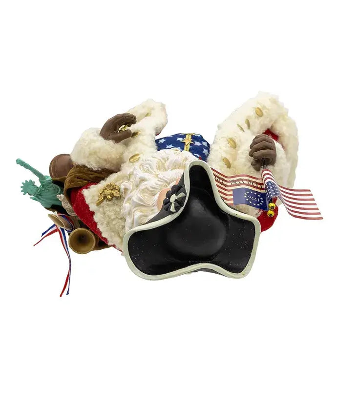 ** Pre- order** 11" 250th Anniversary America Musical Santa Tablepiece
