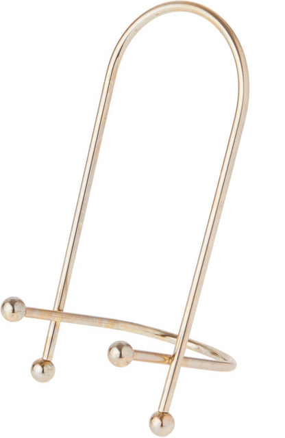 Bard's brass wire easel with arched frame and ball-tipped feet