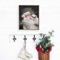 Grayscale Santa Claus Art Print