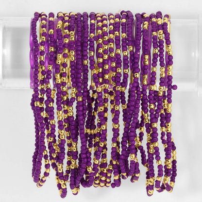 Stretch Beaded Solid Game Day Bracelets