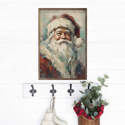 Red Santa Portrait Art Print