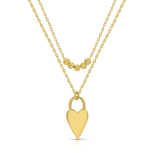 Simple Layered Heart Necklace
