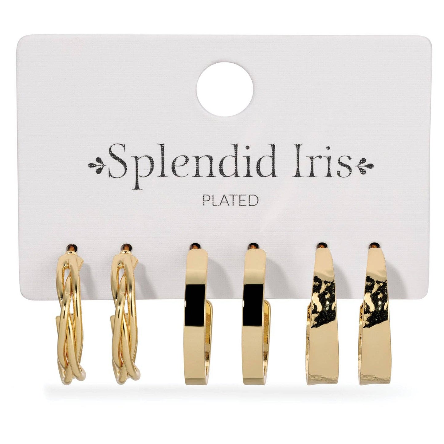 Set/3 Assorted Textured Hoops
