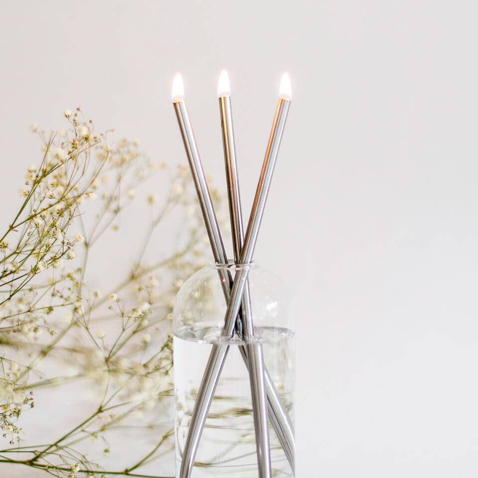 Silver Everlasting Candle