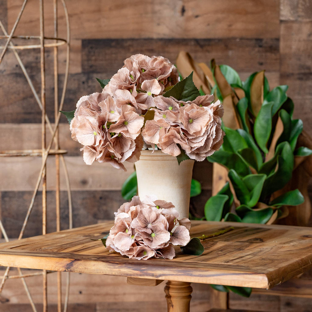 Real Touch Hydrangea - 14 Inch - Dune