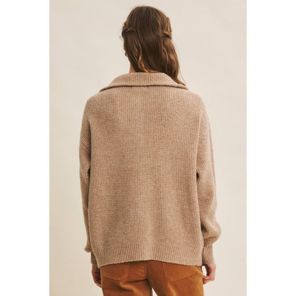 Essential Wool Waffle Knit Pullover Sweater