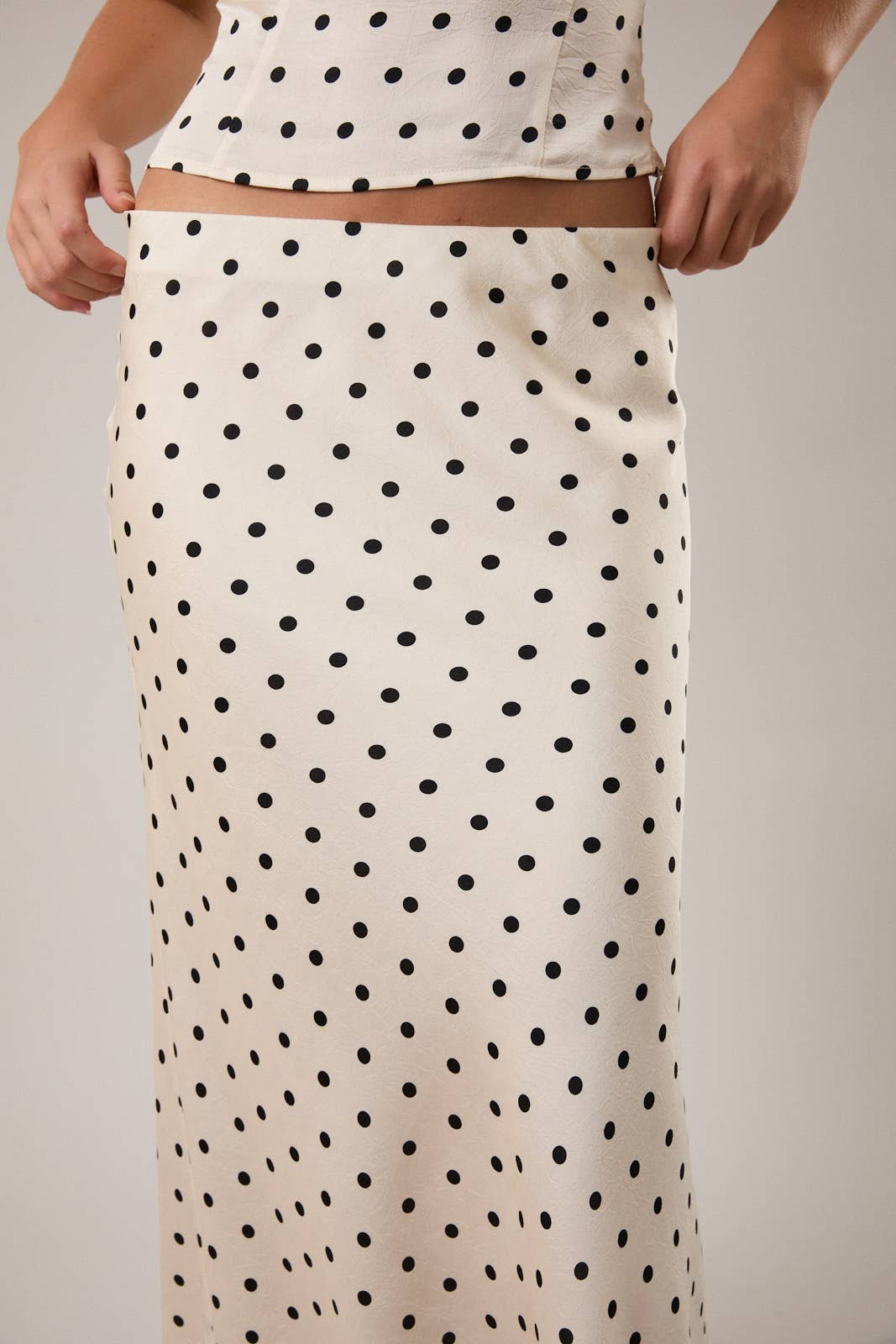 Polka Dot Mid Rise Maxi