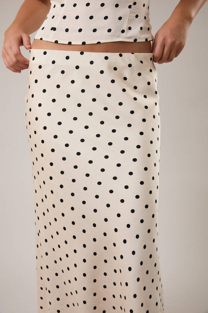 Polka Dot Mid Rise Maxi