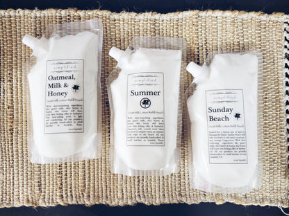 Simplified Soap 20 oz Goats Milk Lotion Refill Bag