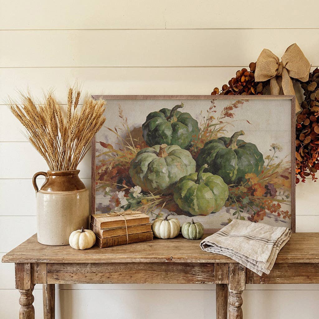Deep Green Harvest Pumpkin Arrangement
