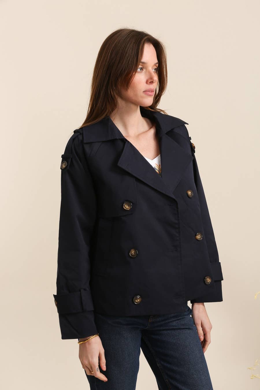Cropped Trench Coat