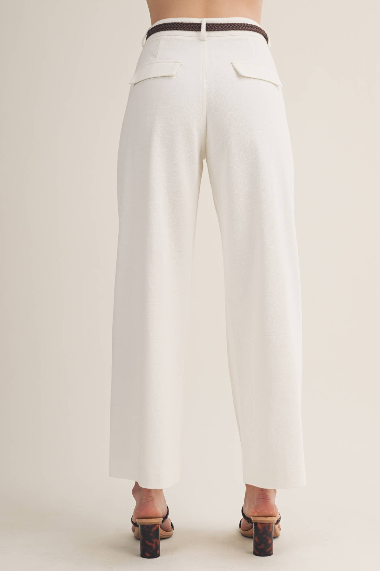 High-Waist Seamed Wide-Leg Trouser