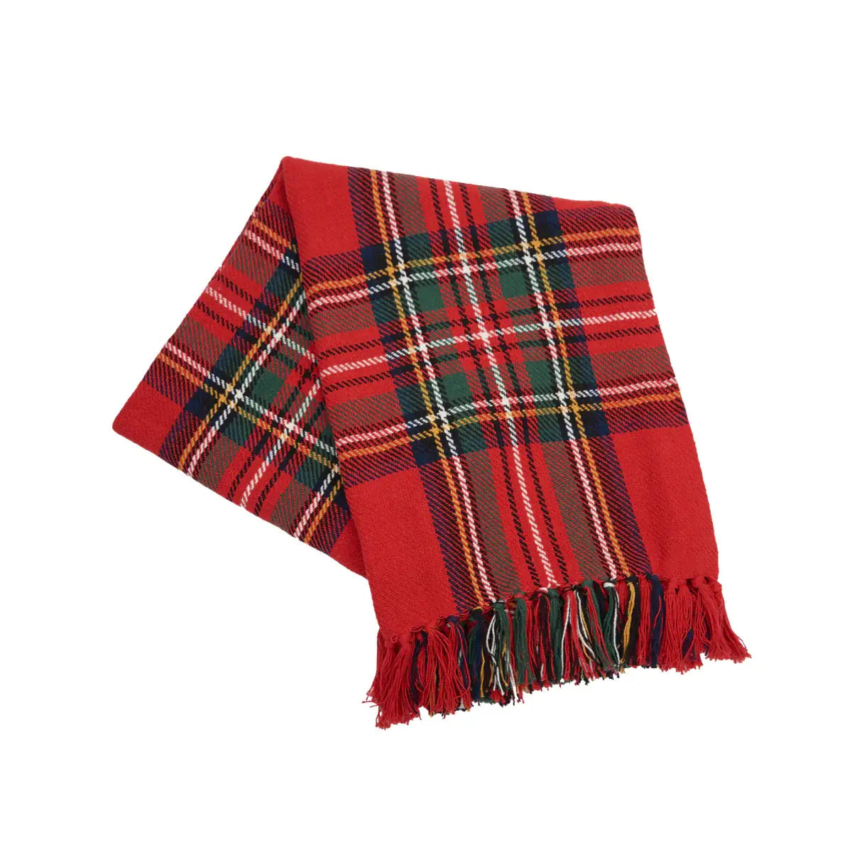 Christmas Red Tartan Plaid Throw Blanket