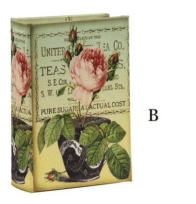 5.5x3.9x1.8" Nature Lover's Book Boxes, Flowers - Assorted Designs