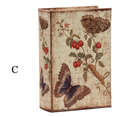 5.5x3.9x1.8" Nature Lover's Book Boxes, Flowers - Assorted Designs