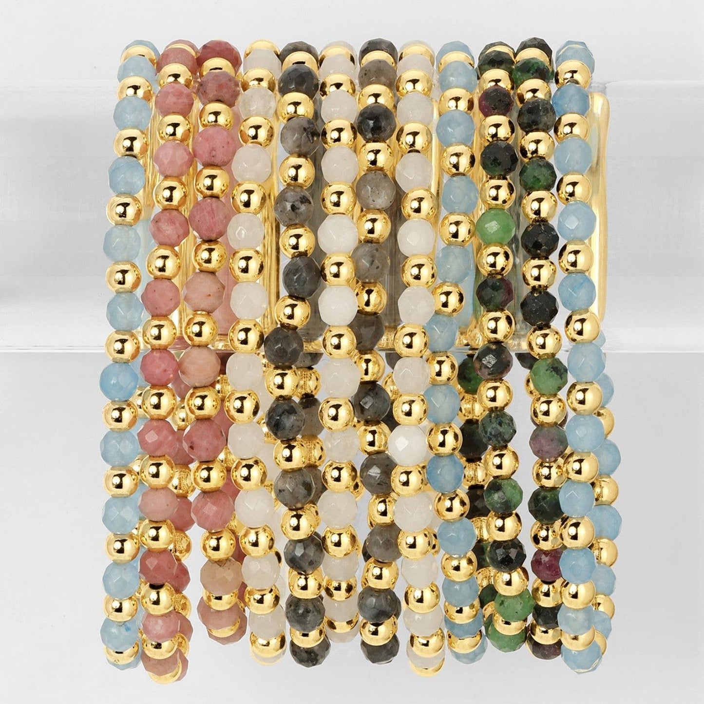 Stretch Stone & Bead Bracelets