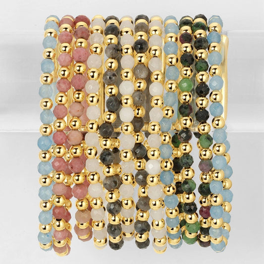 Stretch Stone & Bead Bracelets