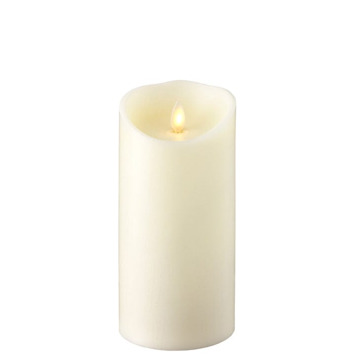 3.5" X 7" Push Flame Ivory Pillar Candle